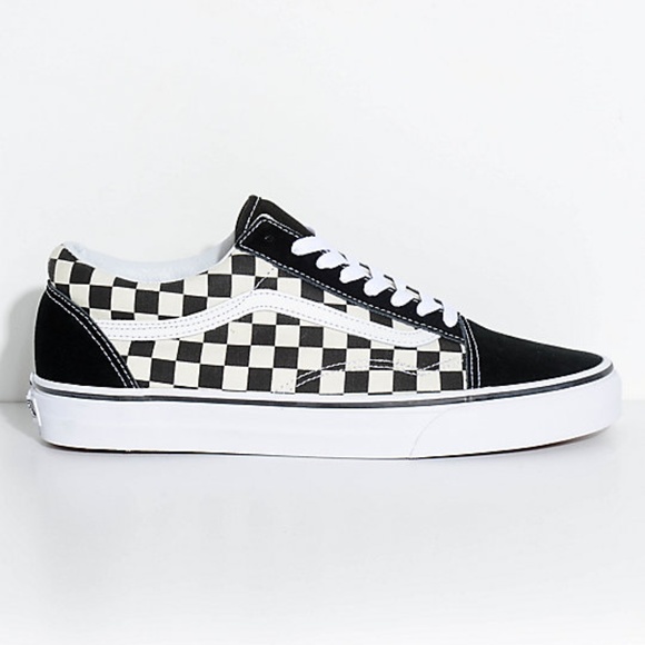 vans old skool black & white checkered skate shoes